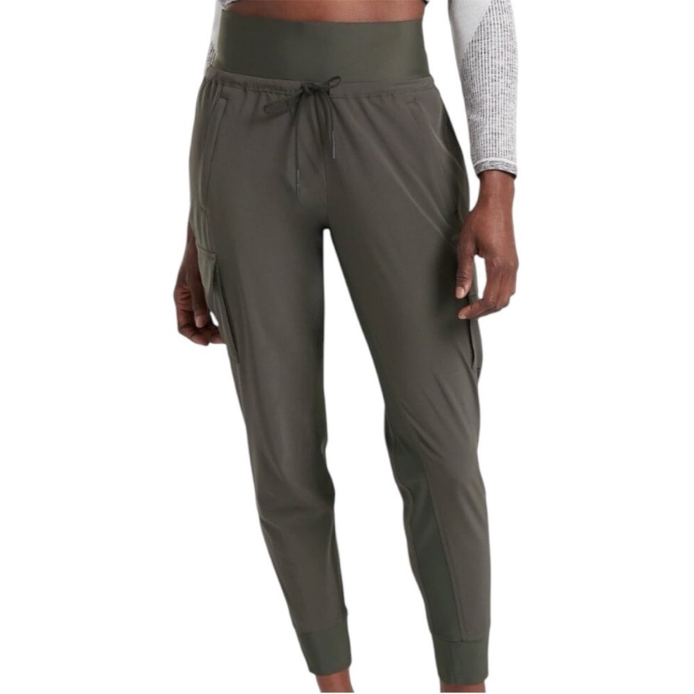 Athleta high rise Sutton jogger olive green size 6